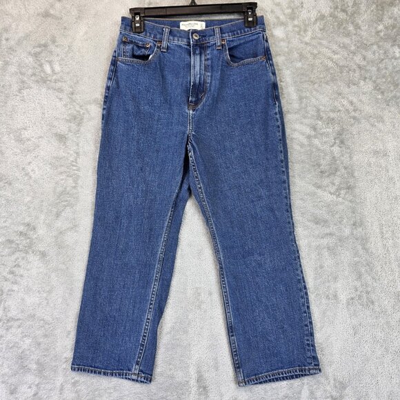 Abercrombie & Fitch Jeans Womens 27 4 XS Ankle Straight High Rise Curve Love - Picture 1 of 13